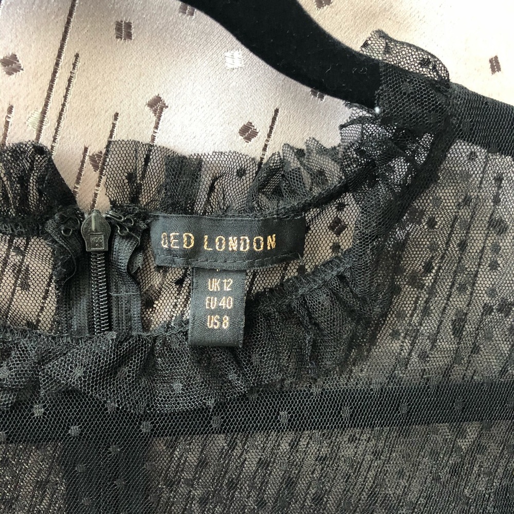 Black dotted mesh dress - Picture 5 of 5